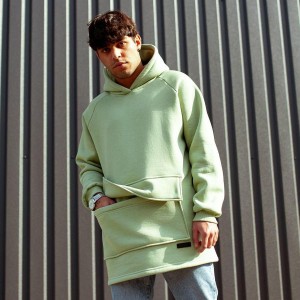 Худи South basic fleece mint oversize