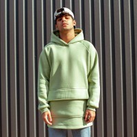 Худи South basic fleece mint oversize