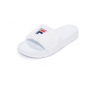 Шлепанцы Fila Faux Fur Pool Slide Sandals White 