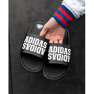 Тапки Adidas Black\White