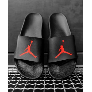 Тапки Jordan Black\Red