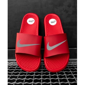 Тапки  Nike Red (рефлектив)