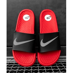 Тапки  Nike Red\Black  (рефлектив)
