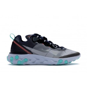 Кроссовки Nike React Element 87 Neptune Green Bright Mango